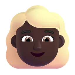 Woman: Dark Skin Tone, Blond Hair Microsoft 3D Fluent