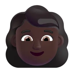 Woman: Dark Skin Tone Microsoft 3D Fluent