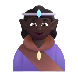 Woman Elf: Dark Skin Tone Microsoft 3D Fluent