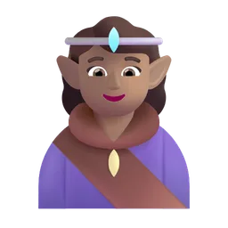 Woman Elf: Medium Skin Tone Microsoft 3D Fluent