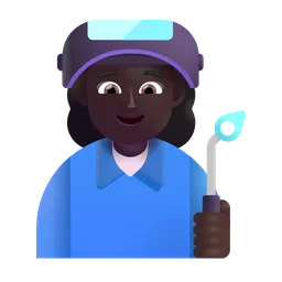 Woman Factory Worker: Dark Skin Tone Microsoft 3D Fluent