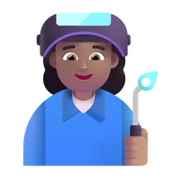 Woman Factory Worker: Medium Skin Tone Microsoft 3D Fluent
