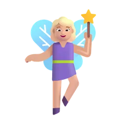 Woman Fairy: Medium-Light Skin Tone Microsoft 3D Fluent