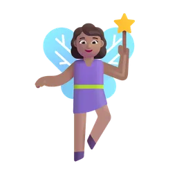 Woman Fairy: Medium Skin Tone Microsoft 3D Fluent