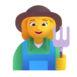 Woman Farmer Microsoft 3D Fluent