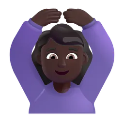 Woman Gesturing OK: Dark Skin Tone Microsoft 3D Fluent