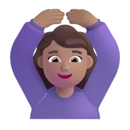 Woman Gesturing OK: Medium Skin Tone Microsoft 3D Fluent