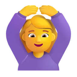 OK 제스처를 취하는 여성 Microsoft 3D Fluent