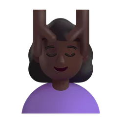 Woman Getting Massage: Dark Skin Tone Microsoft 3D Fluent