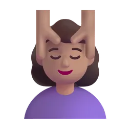 Woman Getting Massage: Medium Skin Tone Microsoft 3D Fluent