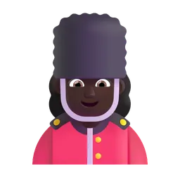 Woman Guard: Dark Skin Tone Microsoft 3D Fluent
