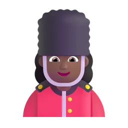 Woman Guard: Medium-Dark Skin Tone Microsoft 3D Fluent