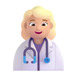 Woman Health Worker: Medium-Light Skin Tone Microsoft 3D Fluent