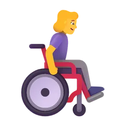 Woman in Manual Wheelchair Facing Right Microsoft 3D Fluent
