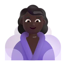 Woman in Steamy Room: Dark Skin Tone Microsoft 3D Fluent