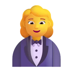턱시도를 입은 여성 Microsoft 3D Fluent