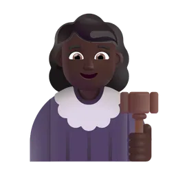 Woman Judge: Dark Skin Tone Microsoft 3D Fluent