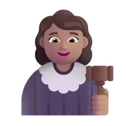 Woman Judge: Medium Skin Tone Microsoft 3D Fluent