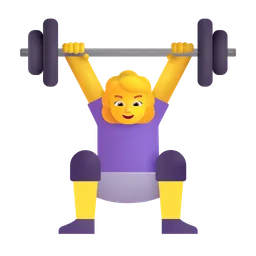 Woman Lifting Weights Microsoft 3D Fluent