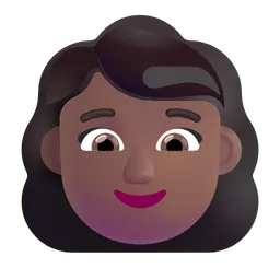 Woman: Medium-Dark Skin Tone Microsoft 3D Fluent