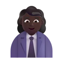 Woman Office Worker: Dark Skin Tone Microsoft 3D Fluent