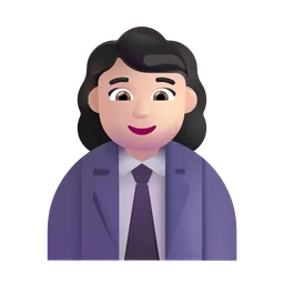 Woman Office Worker: Light Skin Tone Microsoft 3D Fluent