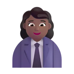 Woman Office Worker: Medium-Dark Skin Tone Microsoft 3D Fluent