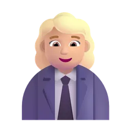 Woman Office Worker: Medium-Light Skin Tone Microsoft 3D Fluent