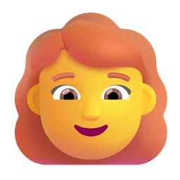 Woman: Red Hair Microsoft 3D Fluent