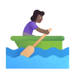 Woman Rowing Boat: Medium-Dark Skin Tone Microsoft 3D Fluent
