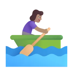 Woman Rowing Boat: Medium Skin Tone Microsoft 3D Fluent