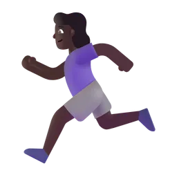 Woman Running: Dark Skin Tone Microsoft 3D Fluent