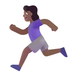 Woman Running: Medium-Dark Skin Tone Microsoft 3D Fluent