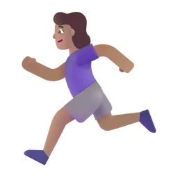 Woman Running: Medium Skin Tone Microsoft 3D Fluent