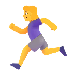 Woman Running Microsoft 3D Fluent