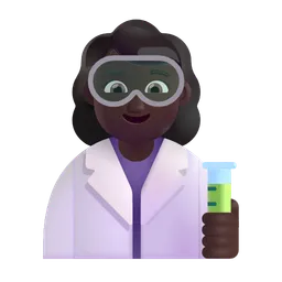 Woman Scientist: Dark Skin Tone Microsoft 3D Fluent