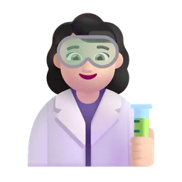 Woman Scientist: Light Skin Tone Microsoft 3D Fluent