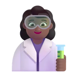 Woman Scientist: Medium-Dark Skin Tone Microsoft 3D Fluent