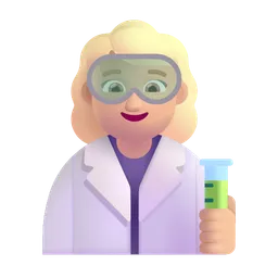 Woman Scientist: Medium-Light Skin Tone Microsoft 3D Fluent