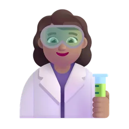 Woman Scientist: Medium Skin Tone Microsoft 3D Fluent