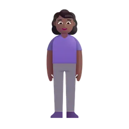 Woman Standing: Medium-Dark Skin Tone Microsoft 3D Fluent
