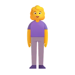 Woman Standing Microsoft 3D Fluent