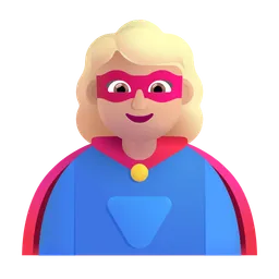 Woman Superhero: Medium-Light Skin Tone Microsoft 3D Fluent