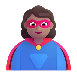 Woman Superhero: Medium Skin Tone Microsoft 3D Fluent