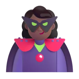 Woman Supervillain: Medium-Dark Skin Tone Microsoft 3D Fluent