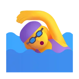 수영하는 여자 Microsoft 3D Fluent