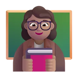 Woman Teacher: Medium Skin Tone Microsoft 3D Fluent