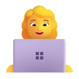 여성 기술자 Microsoft 3D Fluent