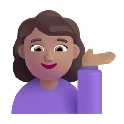 Woman Tipping Hand: Medium Skin Tone Microsoft 3D Fluent