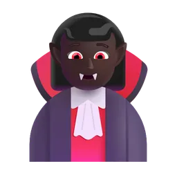 Woman Vampire: Dark Skin Tone Microsoft 3D Fluent